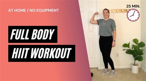 No Equipment Hiit Full Body Workout Burn Up To 400 Calories At Home Youtube