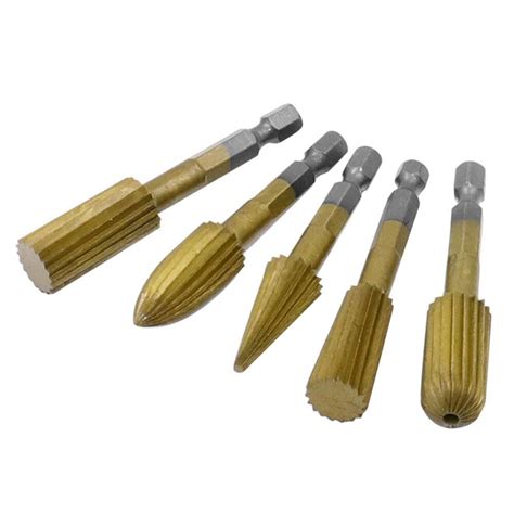 Multi Purpose High Speed Steel Rotary File Set 5pcs For Carving And