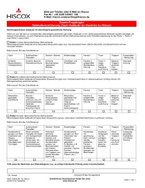 Ausf Llbar Online A Zusatz Fragebogen Gebudeversicherung Sach Gebude Fr