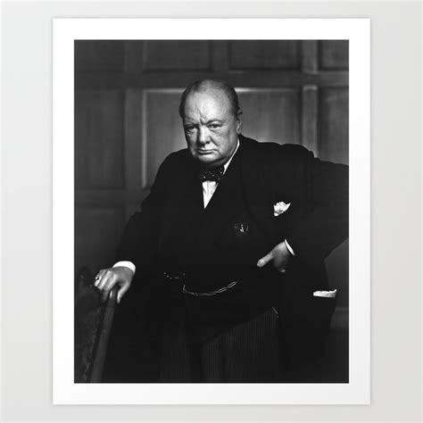 Winston Churchill Portrait Art Print by vintagereserve | Society6