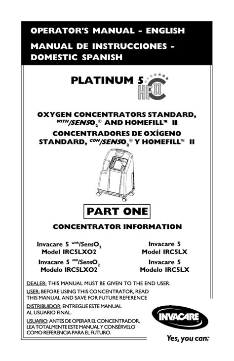 Invacare Platinum Irc5lx Operator S Manual Manualzz