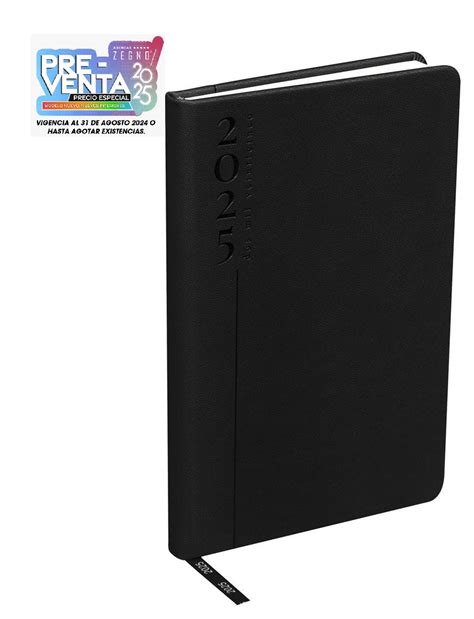 AGENDA MINI CLASICA 2025 NEGRO Mayoreo De Agendas Personalizadas Zegno