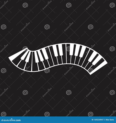 Keyboard Piano Vector Musical Instrument Illustration Stock Vector