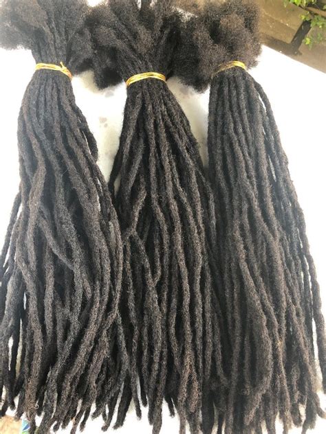 100 Human Hair Dreadlocks Handmade Locs 0 4cm 0 5cm 100 Per Bundle