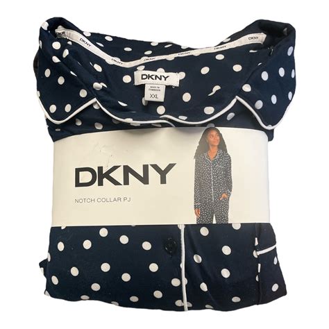 Dkny Womens Notch Collar 2 Piece Long Sleeve And Pant Pajama Set