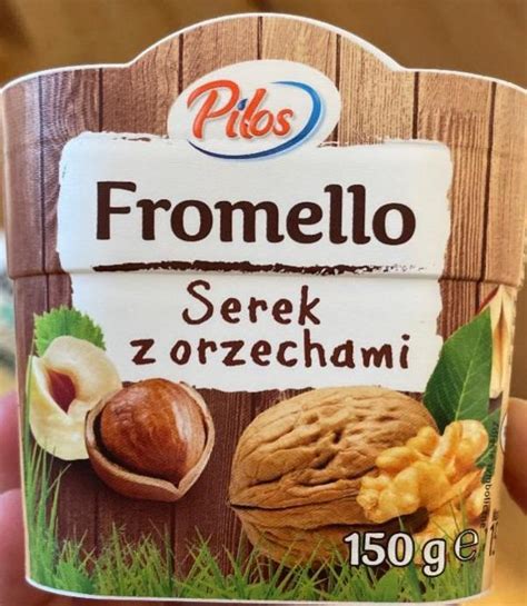 Fromello serek z orzechami Pilos калорийность пищевая ценность