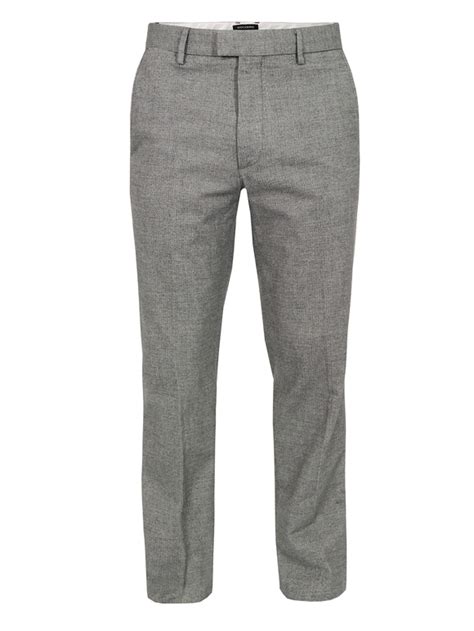 Grey herringbone dress pants, slim fit & tapered cut | SOLETOPIA