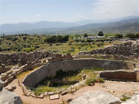 The Unesco Site Of Ancient Mycenae In The Peloponnese Greece