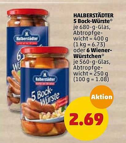 Halberst Dter Bock W Rste Oder Wiener W Rstchen Angebot Bei Penny