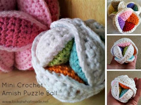 Mini Crochet Amish Puzzle Ball