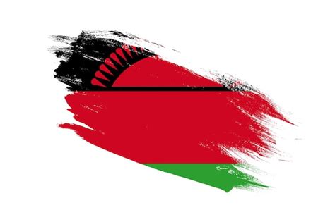 Premium Photo Malawi Flag With Stroke Brush Painted Effects On