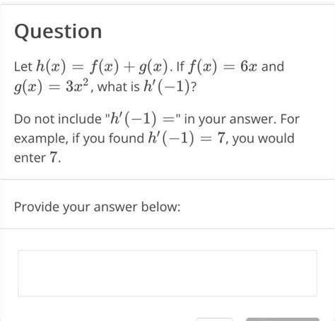 Solved Let H X F X G X If F X 6x And G X 3x2 What Is Chegg