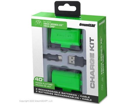 DreamGEAR Charge Kit 2x Rechargeable Battery Packs Charge Cable For