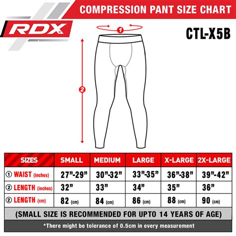 uk leggings size chart