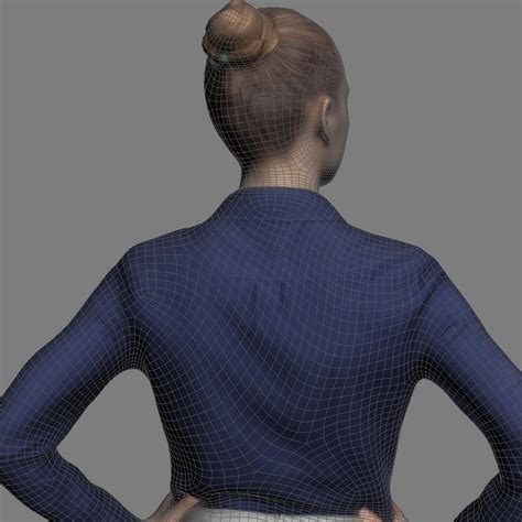 Rebecca Business Standing 2 3d Human Model 3d Model 39 3ds Fbx Obj Max Free3d