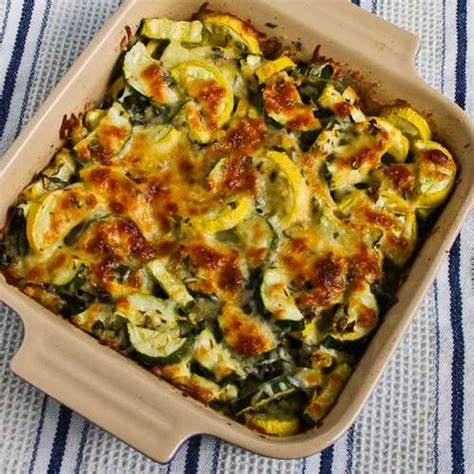 Low Carb Easy Cheesy Zucchini Bake Video Kalyns Kitchen