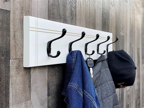 Coat Rack Wall Mount Black Metal Coat Hooks Wall Mount Coat Etsy