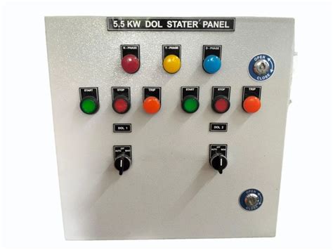 Single Phase 220 240 V DOL Starter Control Panel Mild Steel 1 HP At