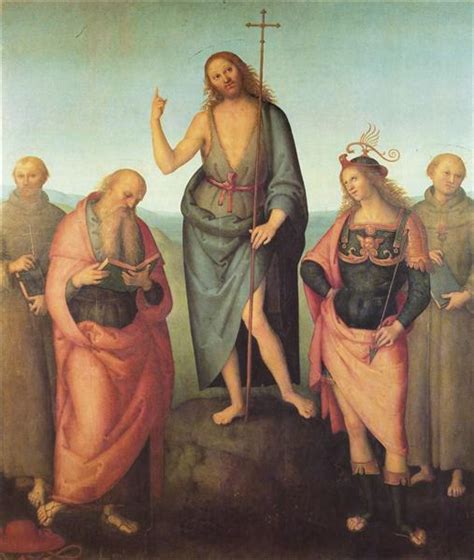 John The Baptist And Four Saints 1510 Pietro Perugino