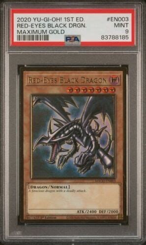 PSA 9 Red Eyes Black Dragon Maximum Gold MAGO EN003 1st Edition Yu Gi