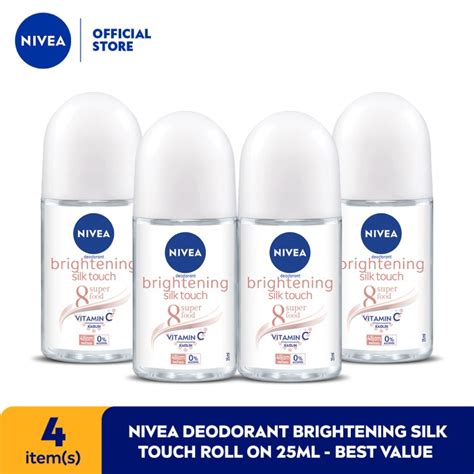 Jual NIVEA Deodorant Brightening Silk Touch Roll On 25ml Best Value