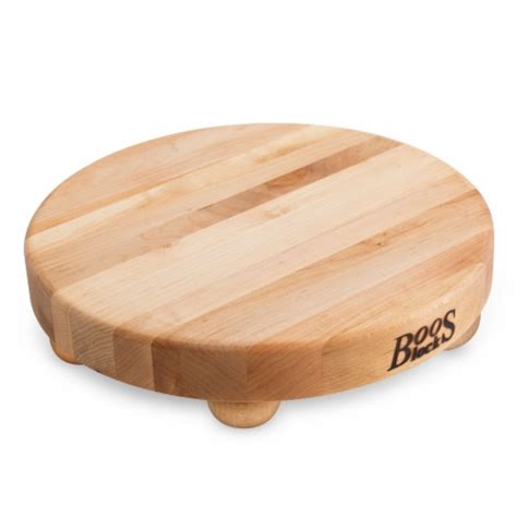 John Boos Maple Wood Edge Grain Round Cutting Board For Kitchen X