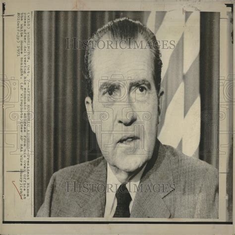 1971 Press Photo President Richard Nixon Oval Office Rrv26693