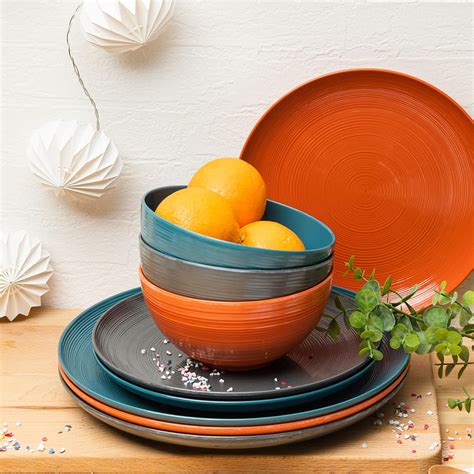 Zak Designs Dinnerware Sets For Indoors And Outdoors 12 Pieces