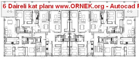 Daireli Kat Plan Dwg Projesi Autocad Projeler