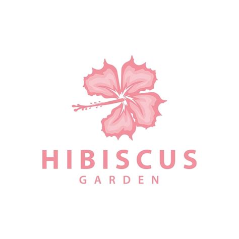 premium vector hibiscus logo simple fresh natural flower design