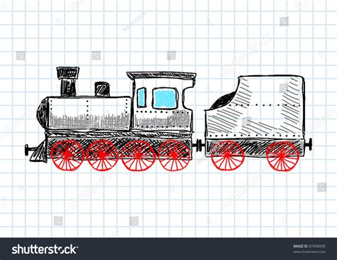 drawing locomotive stock vector royalty   shutterstock