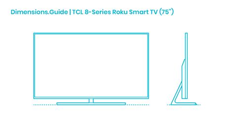 TCL 8-Series Roku Smart TV (75”) Dimensions & Drawings | Dimensions.Guide