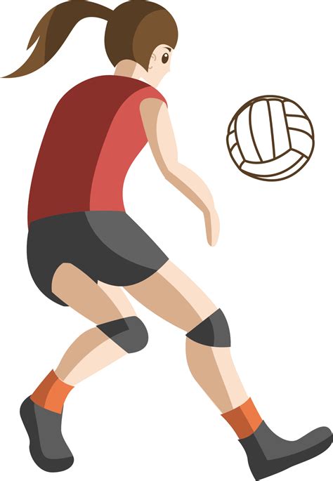 Ni A Jugando Voleibol Dibujos Animados Clipart Vector Off