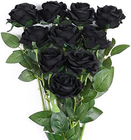 Amazon Uieke Pcs Roses Artificial Flowers Black Roses Artificial