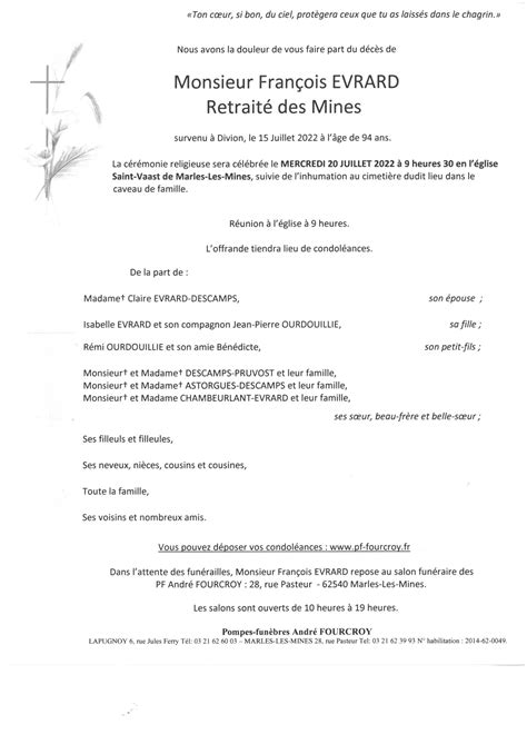 Des experts expliquent comment rédiger le salon funéraire guay avis de décès 26
