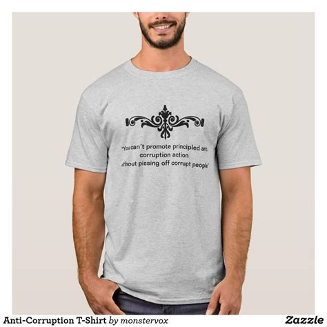 Anti Corruption T Shirt Zazzle T Shirt Shirts Mens Tee Shirts