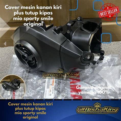 Jual Tutup Mesin Kanan Kiri Mio Sporty Smile Plus Cover Kipas Original