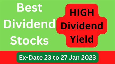 Top Dividend Paying Stocks Jan 2023 High Dividend Yield हर महीने