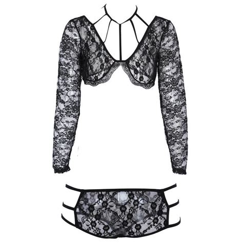 Lace Sexy Black Lingerie See Through Women Lingerie Set W850470