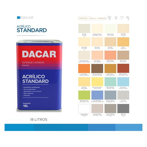 Tinta acrílica Fosca Standard Algodão Egípcio 18L Dacar Compretop