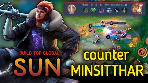 SUN Counter MINSITTHAR BEST BUILD SUN 2023 MLBB YouTube