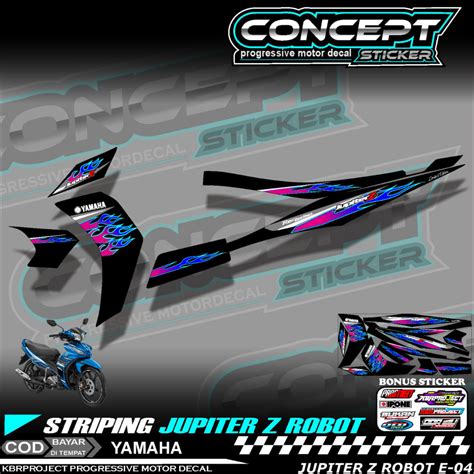 Jual Jupiter Z Robot Stiker Striping Premium Motor Premium Keren