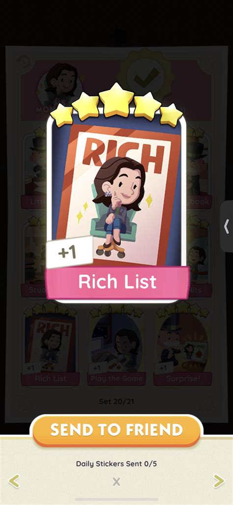 Rich List for On the Rise or The Doghouse : r/Monopoly_GO