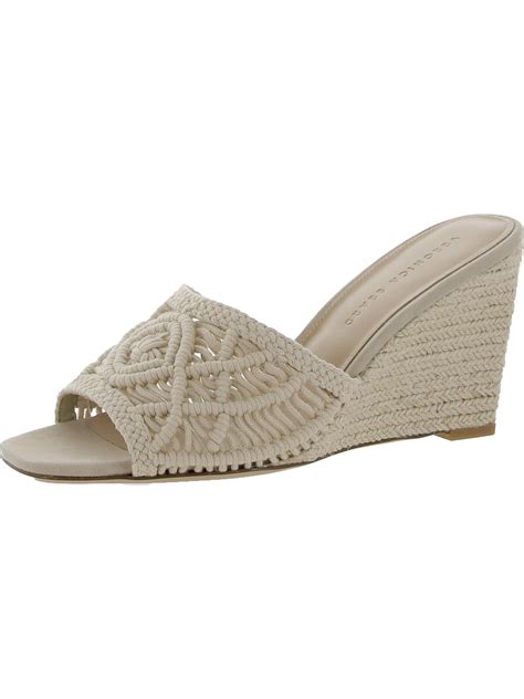 Veronica Beard Womens Ezrah Macrame Espadrille Wedge Sandals Walmart