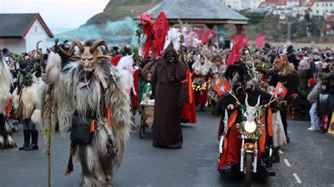 Whitby Krampus Run Festive Folklore Marked In Yorkshire Town Bbc News