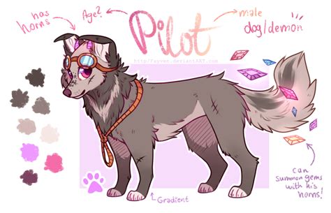 Pilot Reference Sheet By Fayven Cute Dog Drawing Dog Drawing Dog