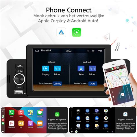 Boscer Din Autoradio Hd Touchscreen Apple Carplay Android