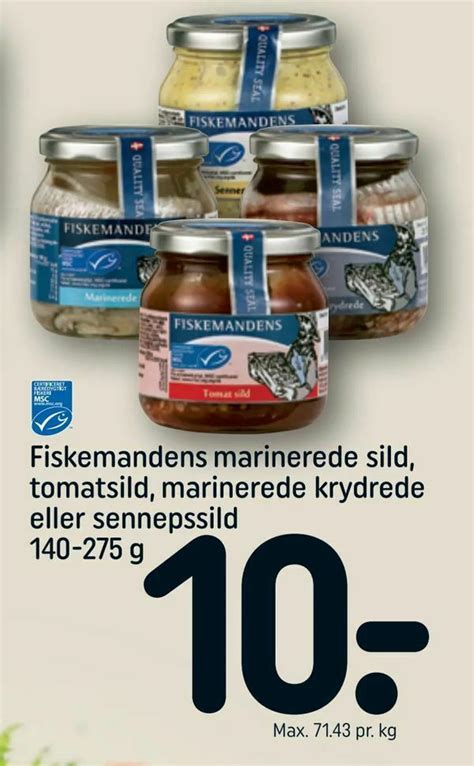 Fiskemandens Marinerede Sild Tomatsild Marinerede Krydrede Eller