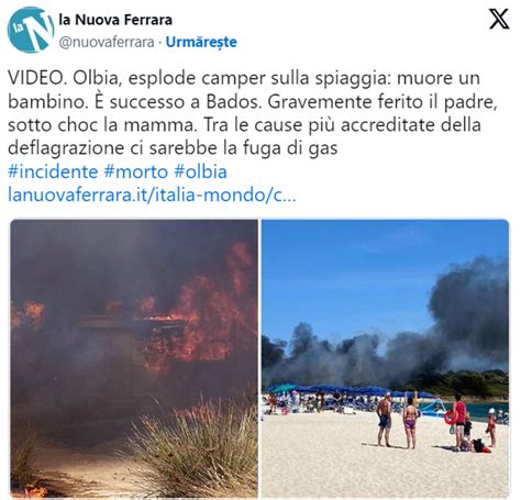 Un Copil Rom N A Murit N Sardinia N Urma Unei Explozii Se Afla Ntr