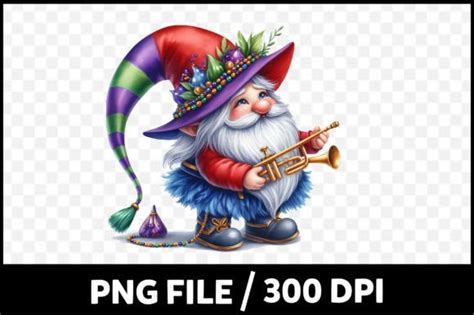 Mardi Gras Gnome Clipart Png Graphic By King Store Creative Fabrica